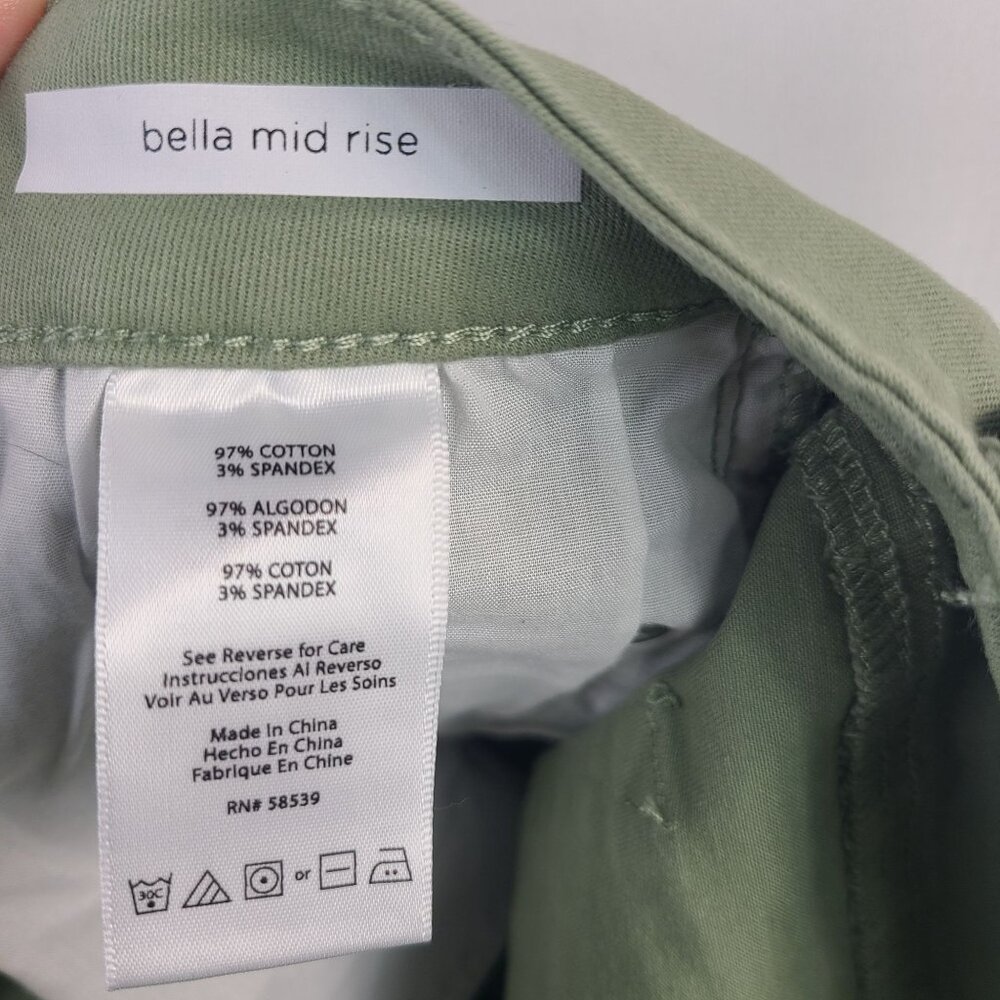 STS Blue Bella Mid Rise Sage Green Crop Straight Leg Pants Size 28 - Picture 7 of 7